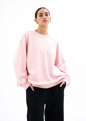 P.E Nation Backfield Sweater Flamingo Pink | THQAWCF-12