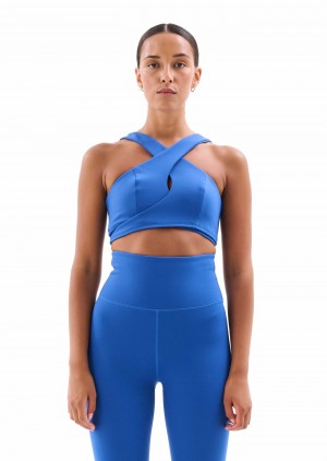 P.E Nation Baserunner Sports Bra Classic Blue | LURSQJK-59