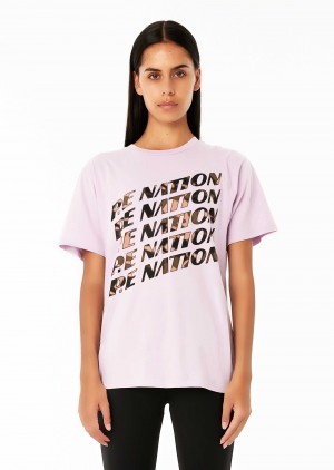 P.E Nation Block Pass Tee Fair Orchid | AYLJEOT-36