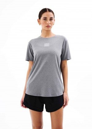 P.E Nation Crossover Marle Air Form Tee Grey Marle | XTIABNE-32