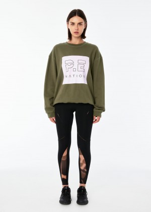 P.E Nation Cut Shot Sweat Khaki | MSDFBAK-90