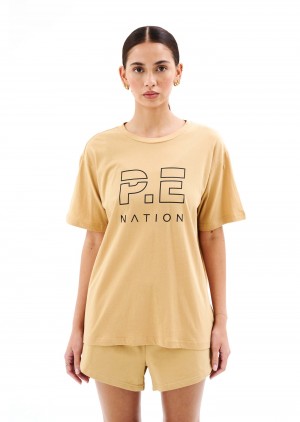 P.E Nation Heads Up Tee Sand | MBOLYUQ-75