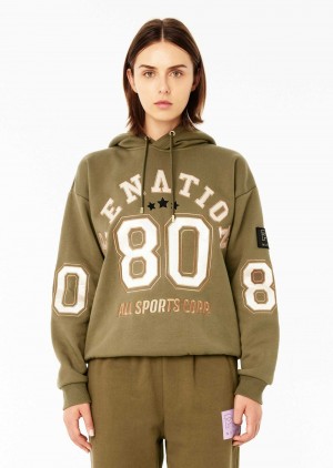 P.E Nation Hyperspeed Hoodie Khaki | DCRZFVG-97