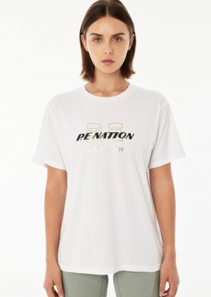 P.E Nation MIXTAPE TEE OPTIC White | CJYFUZK-87