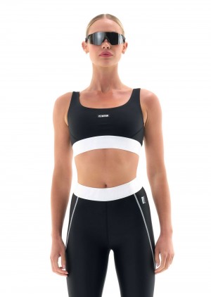 P.E Nation Pipeline Sports Bra Black | PMQTJEH-24