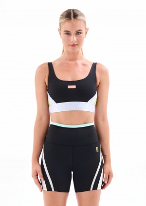 P.E Nation Refraction Sports Bra Black | FSKNQDZ-98