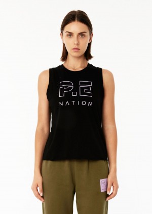 P.E Nation Shuffle Tank Black | VJOTGEY-56