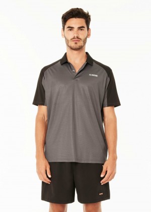 P.E Nation Title Triumph Polo Shirt Dark Shadow | CDHAMKQ-96