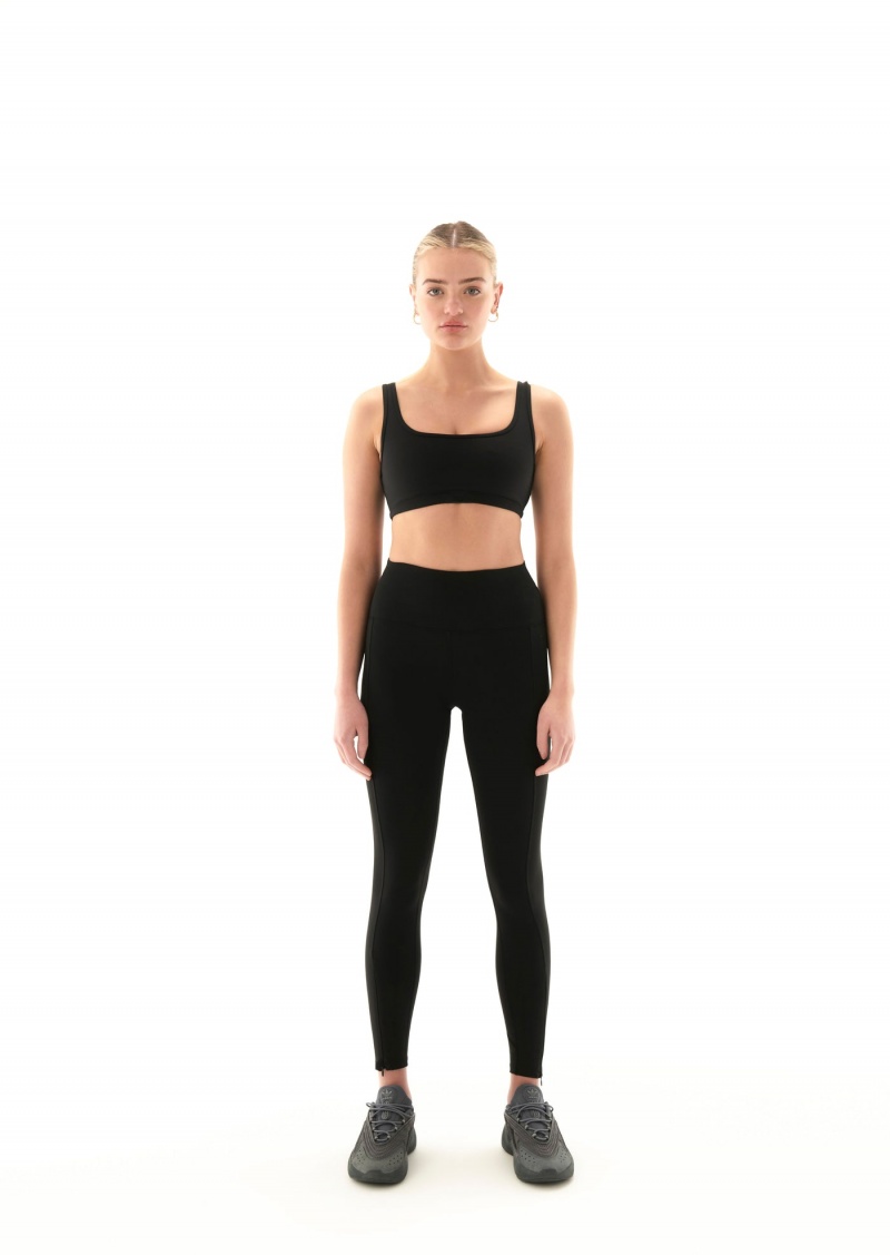 P.E Nation Amplify Sports Bra Black | KHAGLWJ-46