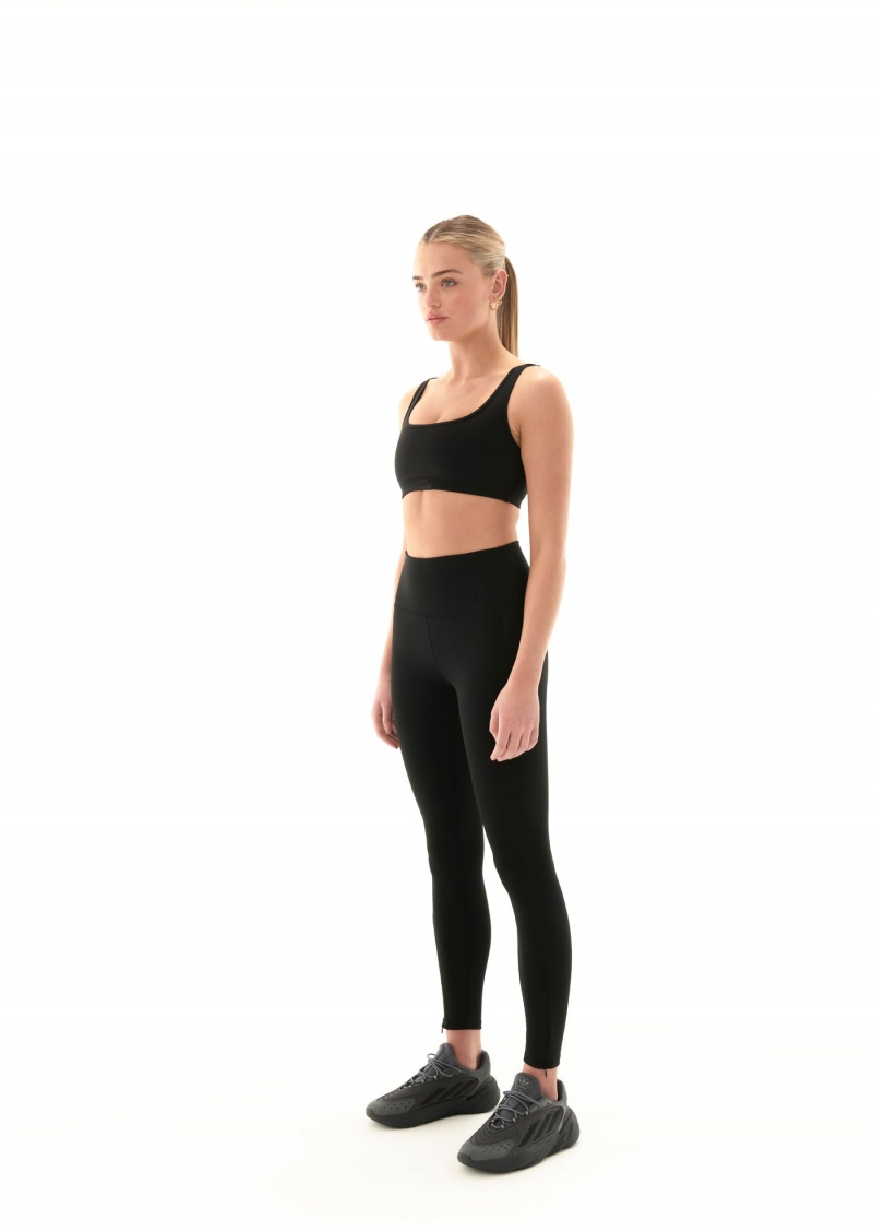 P.E Nation Amplify Sports Bra Black | KHAGLWJ-46