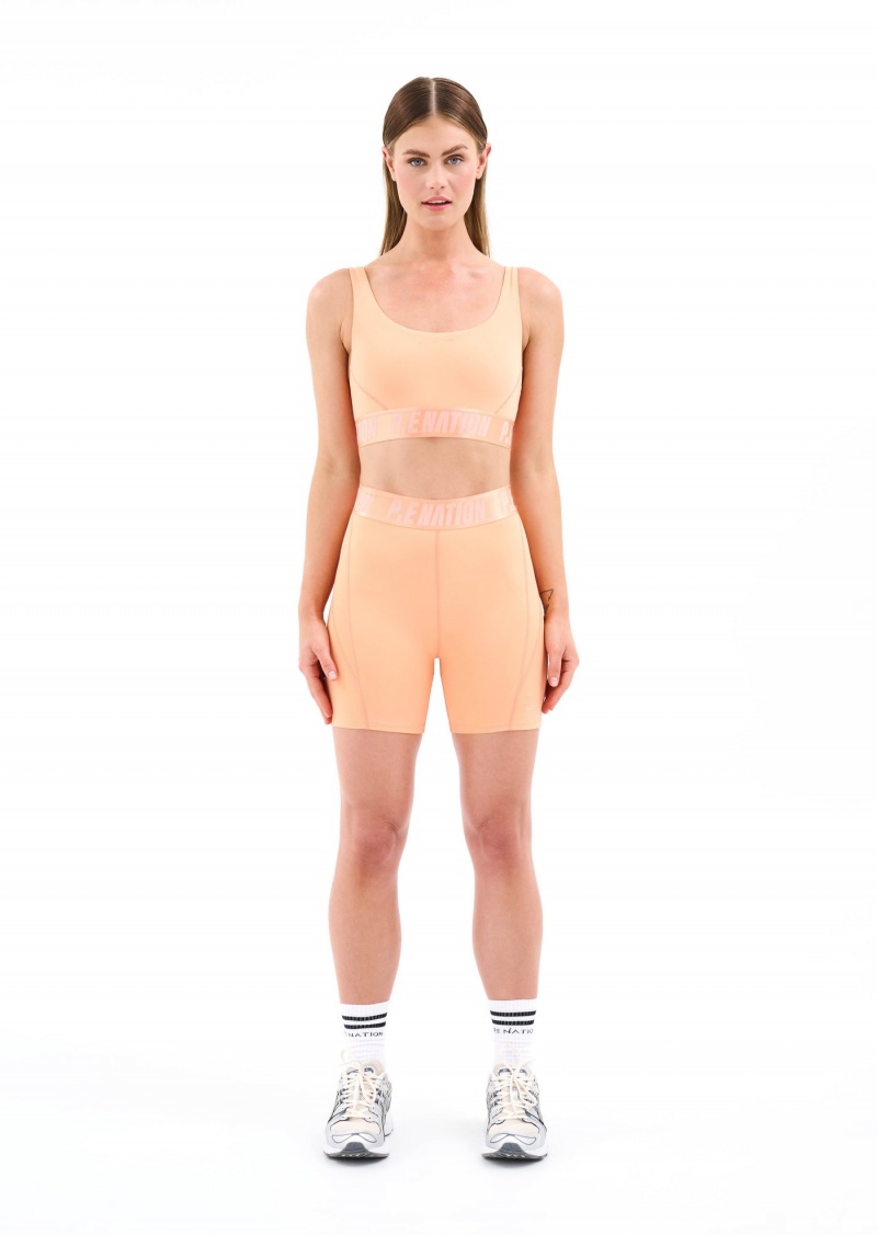 P.E Nation Backcheck Sports Bra Cantaloupe | ZWDUFMJ-82