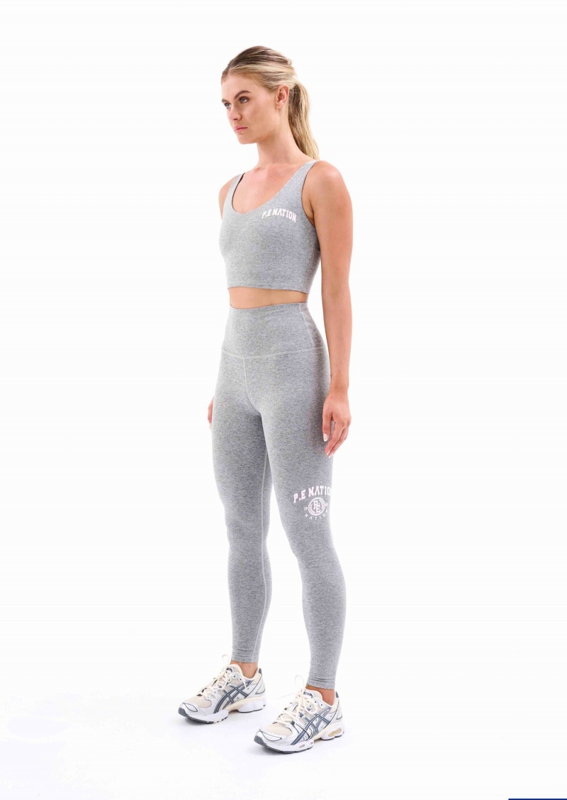 P.E Nation Camino Legging Grey Marl | MZGEHFI-31