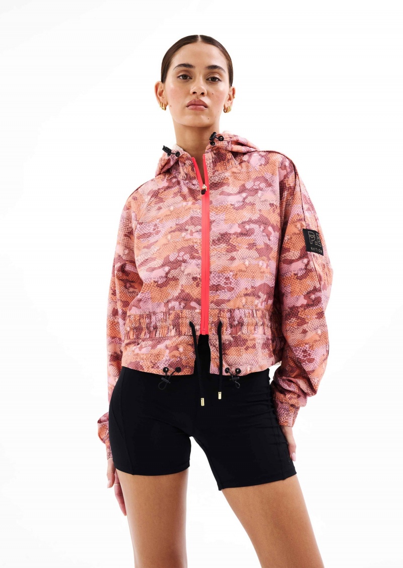 P.E Nation Cereus Jacket Snake Camo Print | WCHZMPK-78