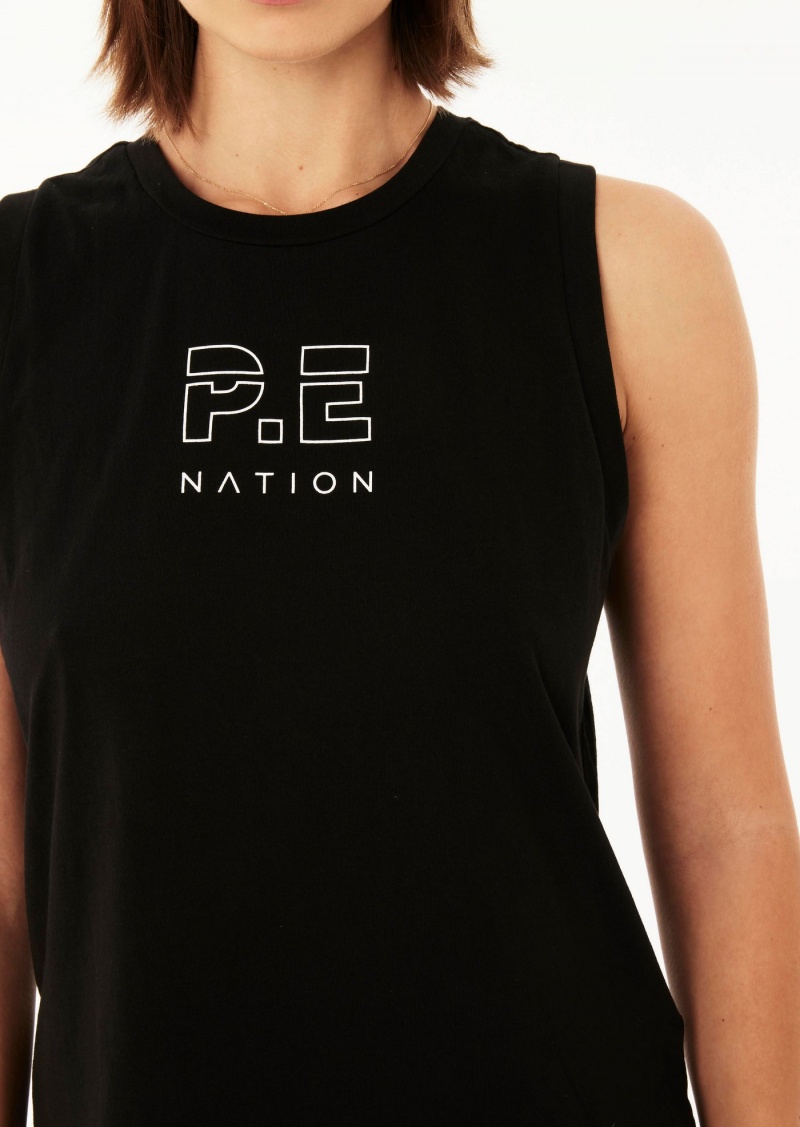 P.E Nation Classic Shuffle Tank Black | LTWCRNB-87