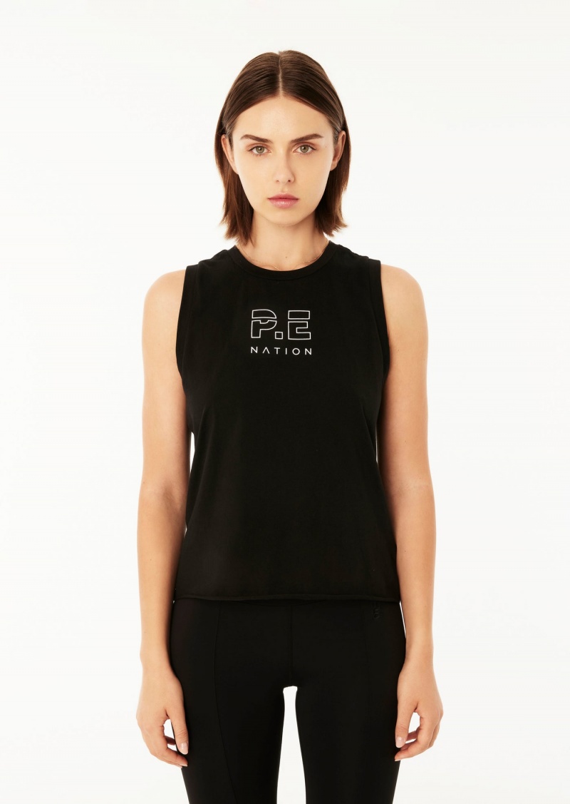 P.E Nation Classic Shuffle Tank Black | LTWCRNB-87