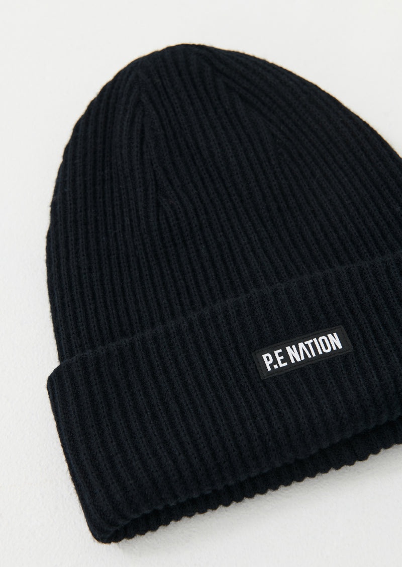 P.E Nation Courtside Beanie Black | NDRPBHE-25