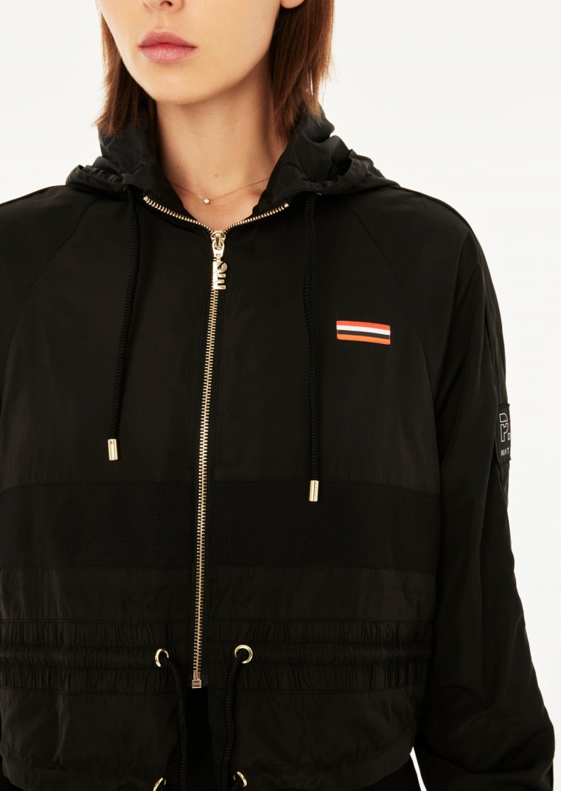 P.E Nation Cropped Man Down Jacket Black | FYOXRLB-16