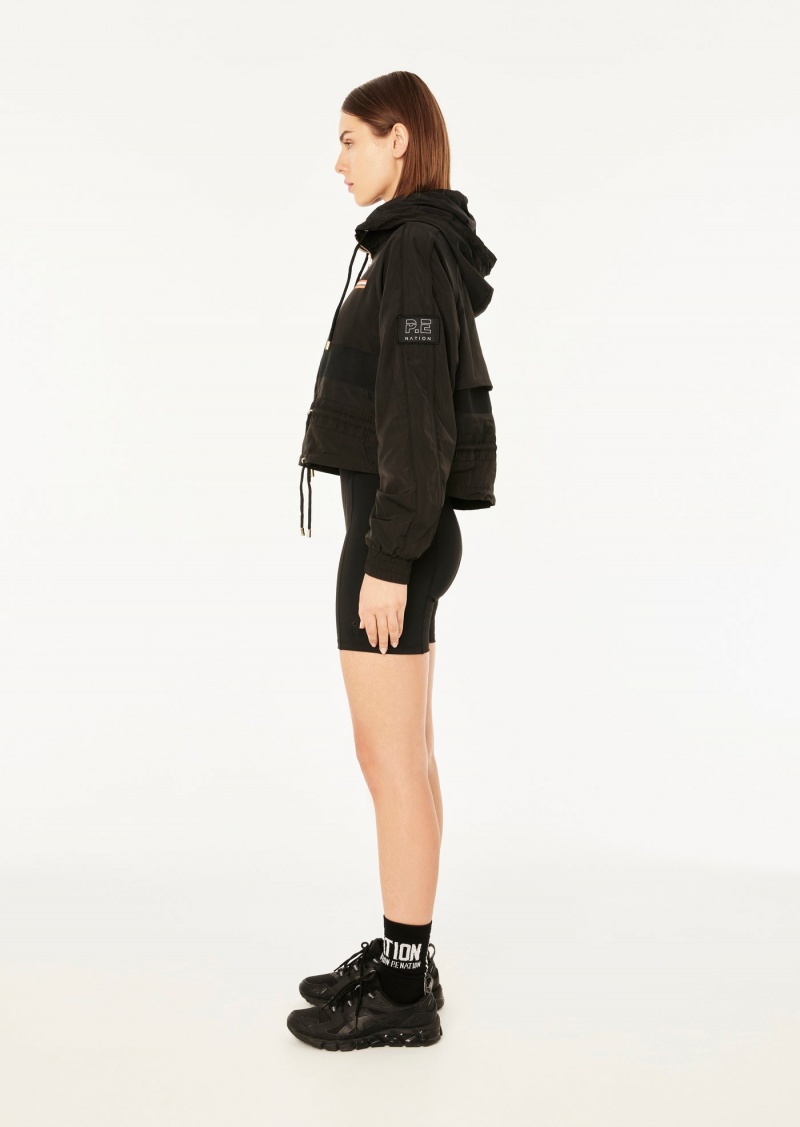 P.E Nation Cropped Man Down Jacket Black | FYOXRLB-16