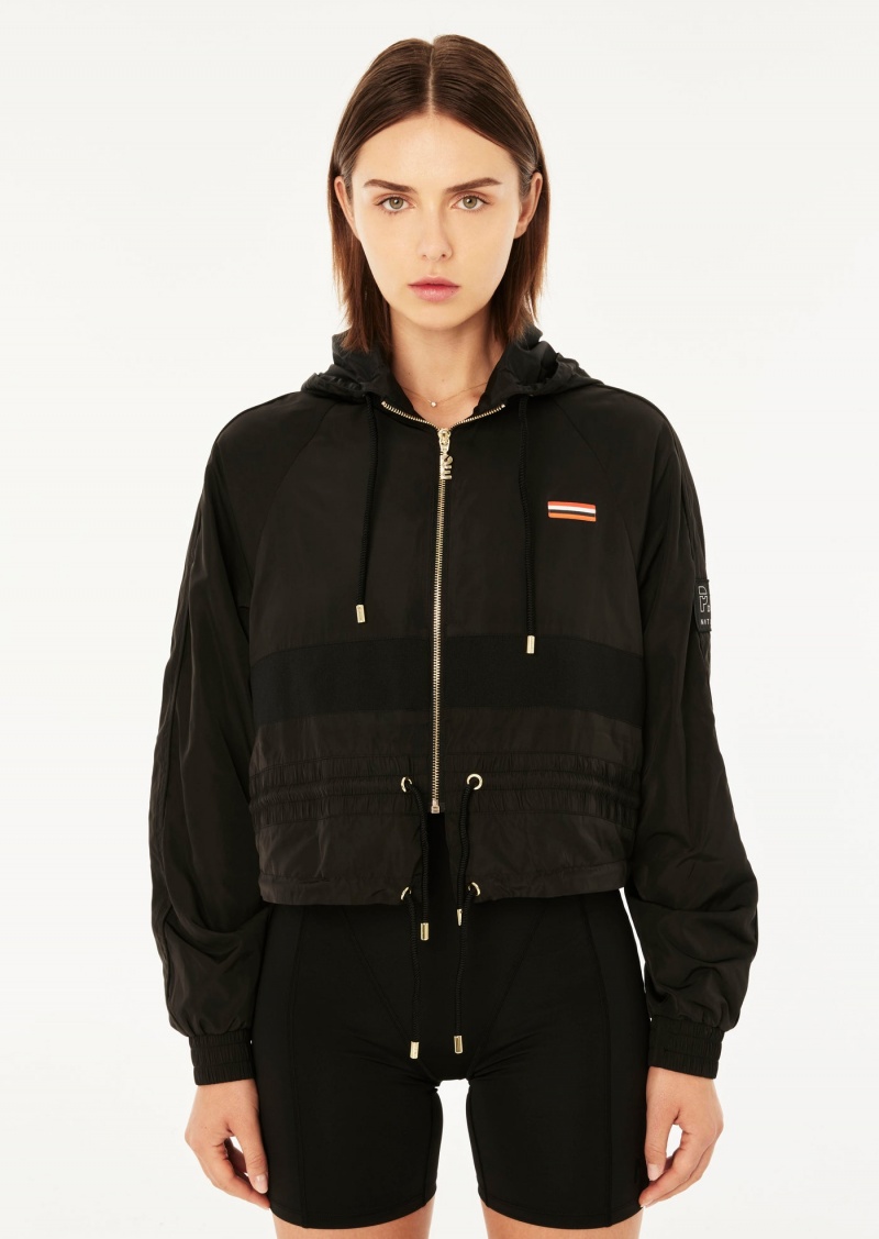 P.E Nation Cropped Man Down Jacket Black | FYOXRLB-16