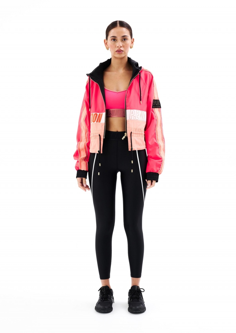 P.E Nation Cropped Man Down Jacket Diva Pink | QEXRZAH-08