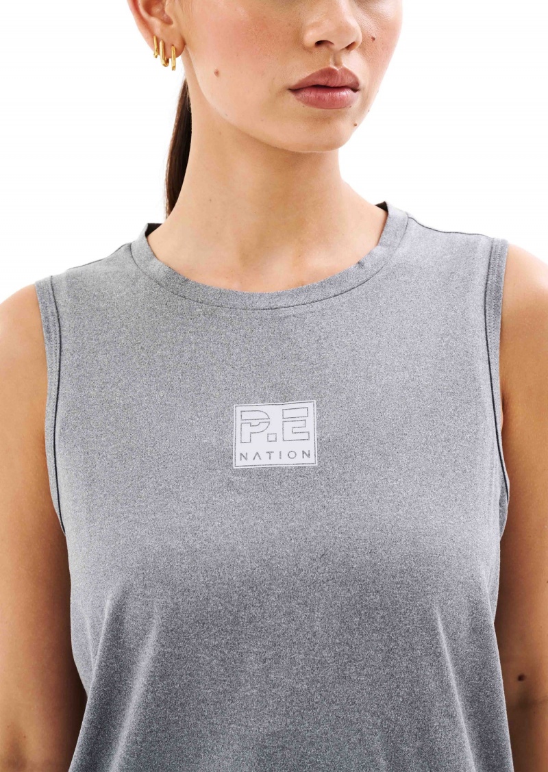 P.E Nation Crossover Marle Air Form Tank Grey Marle | EAVCFGS-61