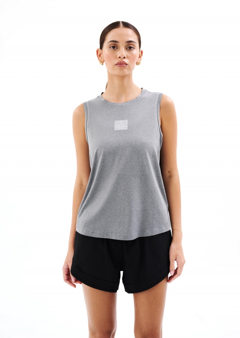 P.E Nation Crossover Marle Air Form Tank Grey Marle | EAVCFGS-61