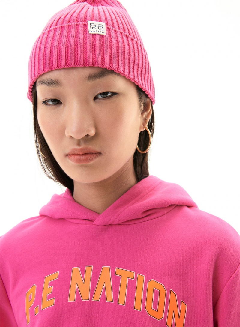 P.E Nation Defending Zone Hoodie Pink Glo | IXTVGPF-10