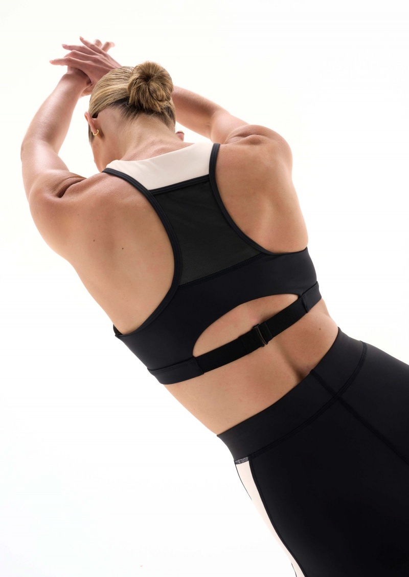 P.E Nation Defending Zone Sports Bra Black | SUOQCTP-17