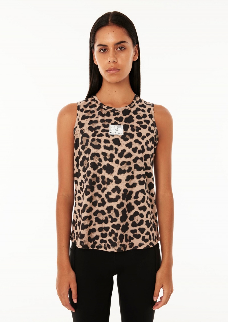 P.E Nation Downforce Air Form Tank Animal Print | QUOHZAF-72