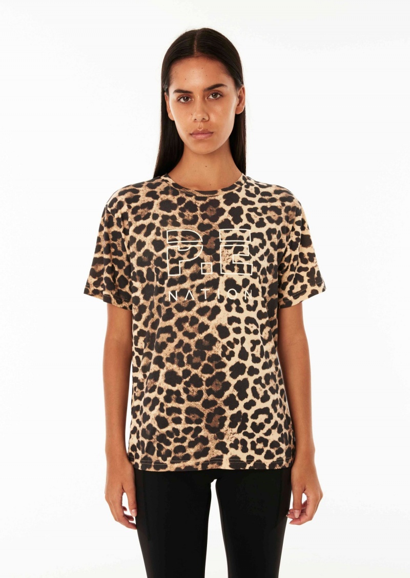 P.E Nation Downforce Ss Tee Animal Print | OVEQRIU-26