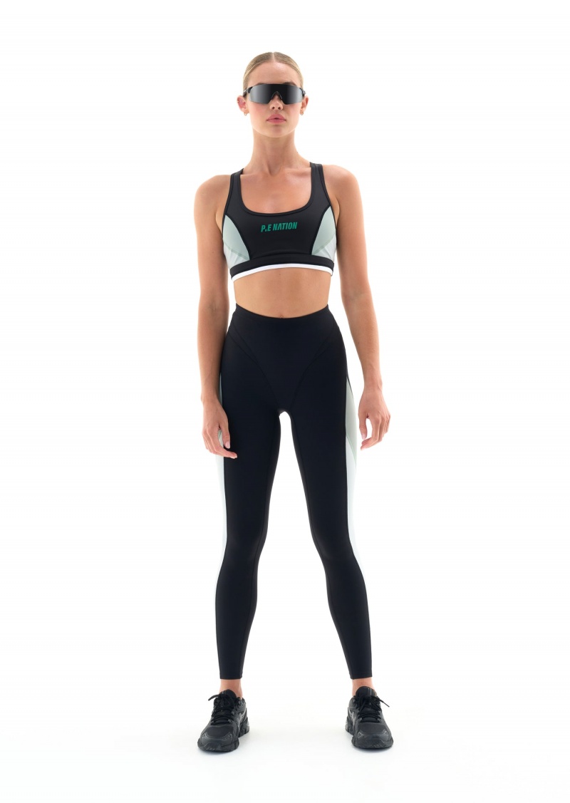 P.E Nation Entity Sports Bra Black | HTJEONU-95