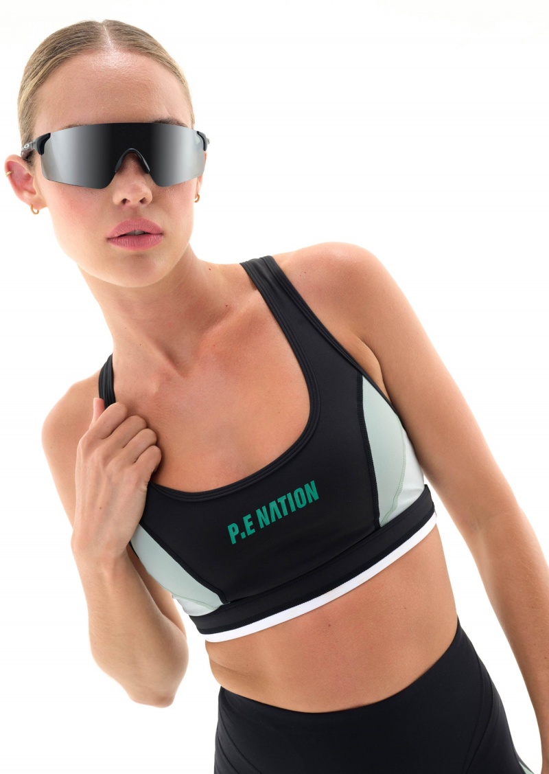 P.E Nation Entity Sports Bra Black | HTJEONU-95