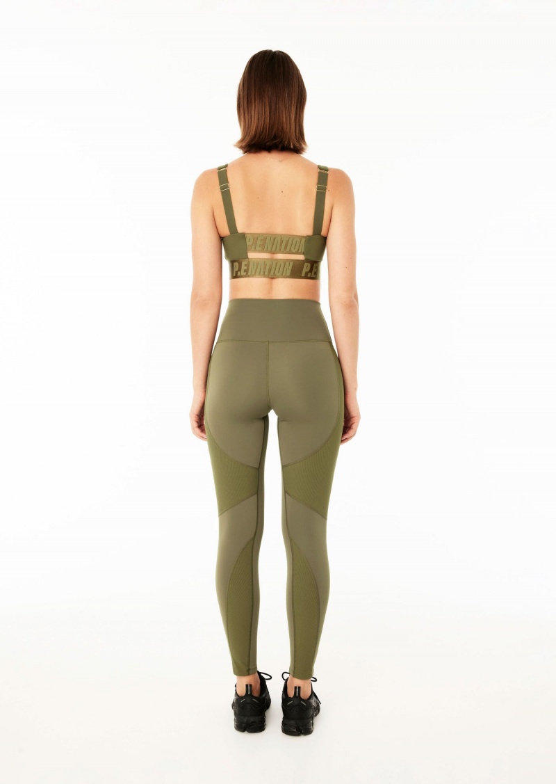 P.E Nation Free Play Full Length Legging Khaki | CRAUKQW-87