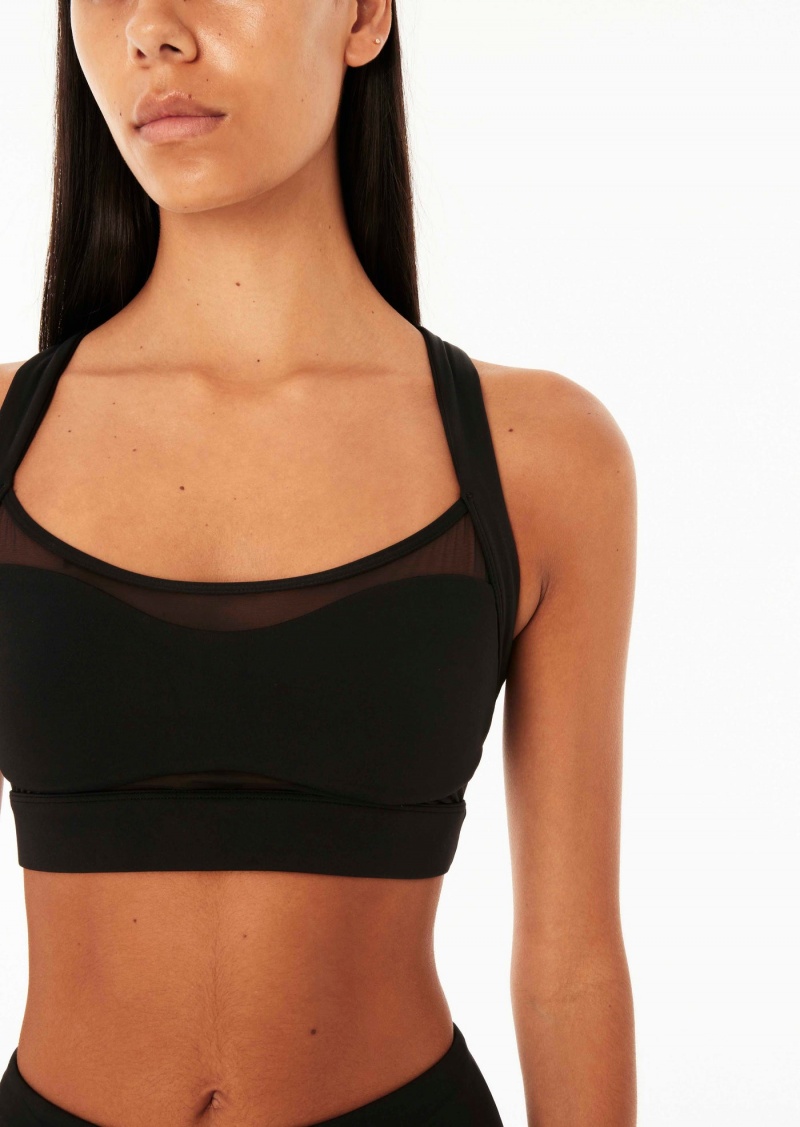 P.E Nation Freestyle Sports Bra Black | NJFVIOD-76