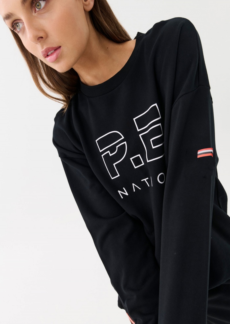 P.E Nation Heads Up Sweat Black | ZKSIFMU-89