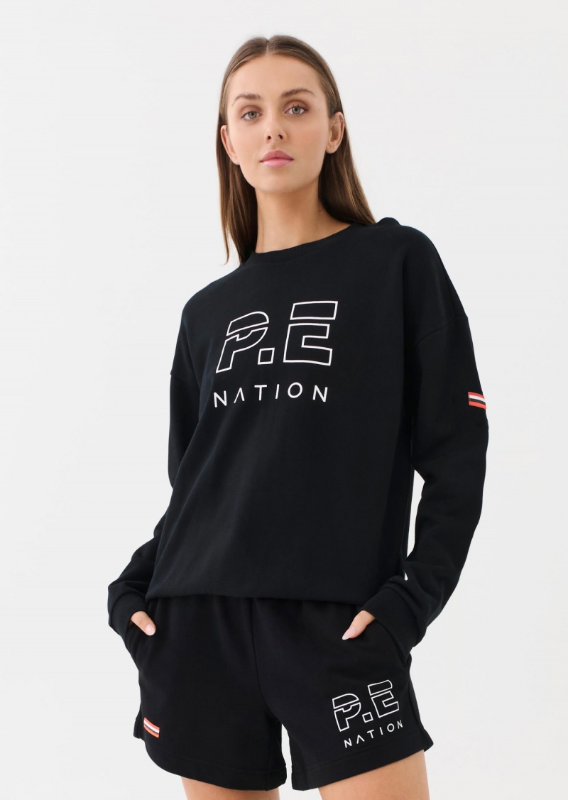 P.E Nation Heads Up Sweat Black | ZKSIFMU-89