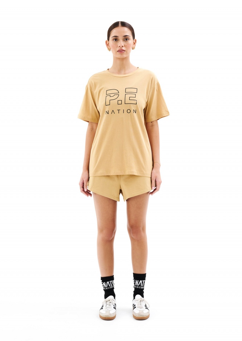 P.E Nation Heads Up Tee Sand | MBOLYUQ-75