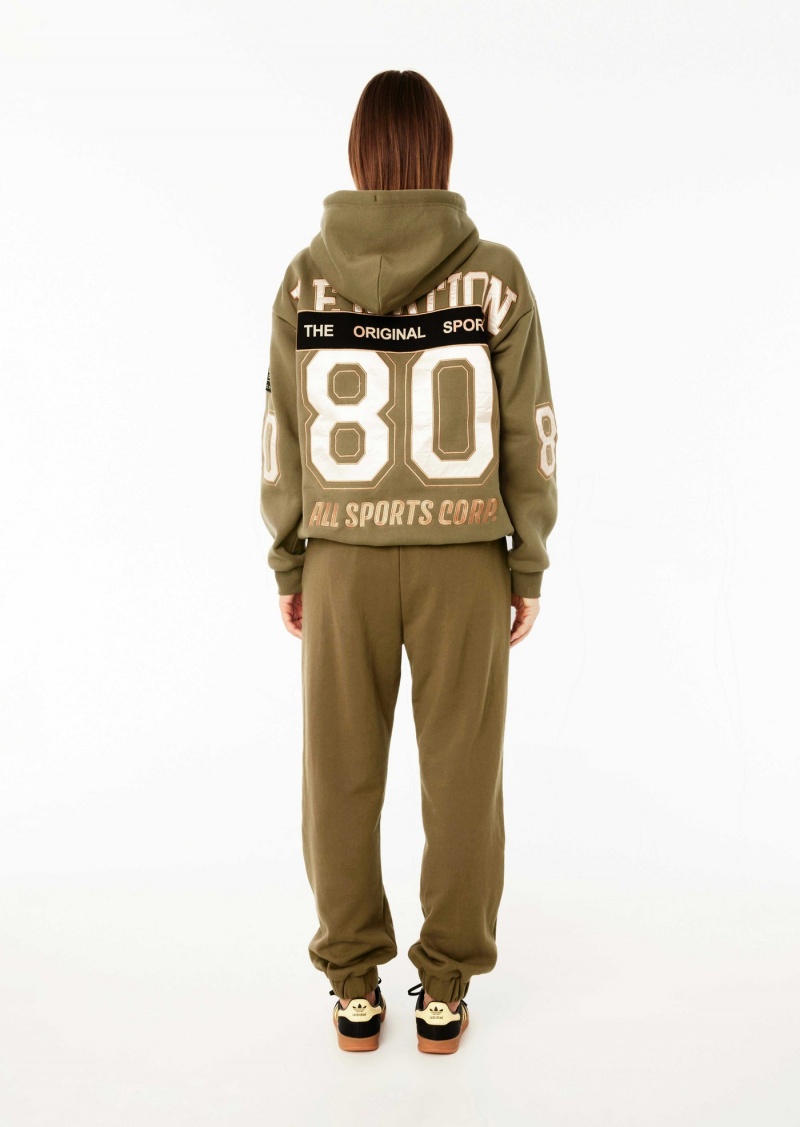 P.E Nation Hyperspeed Hoodie Khaki | DCRZFVG-97