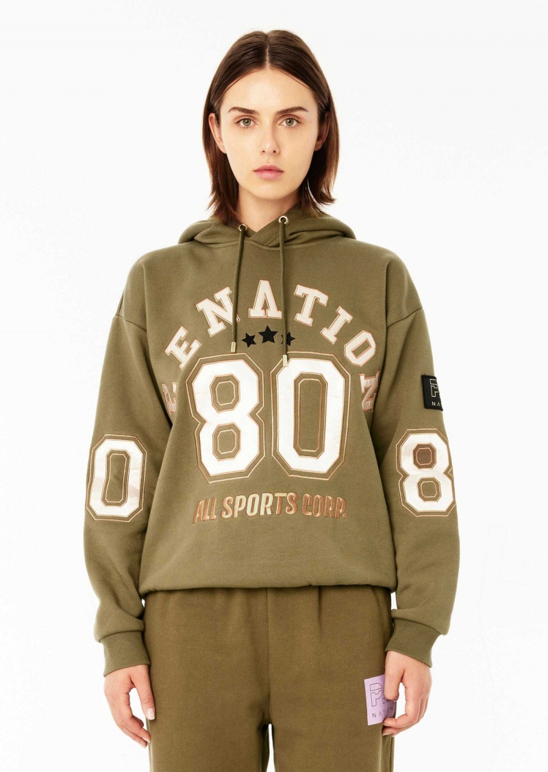 P.E Nation Hyperspeed Hoodie Khaki | DCRZFVG-97