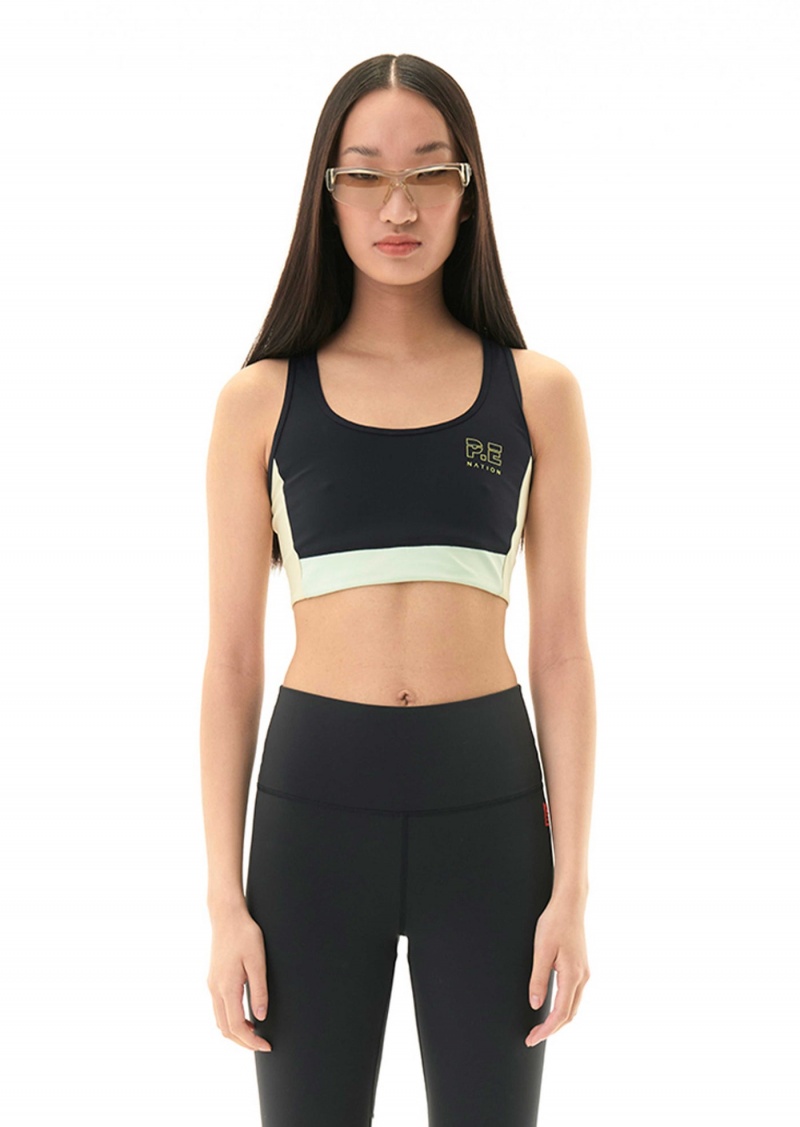 P.E Nation Initialise Sports Bra Black | JGMUZCN-25