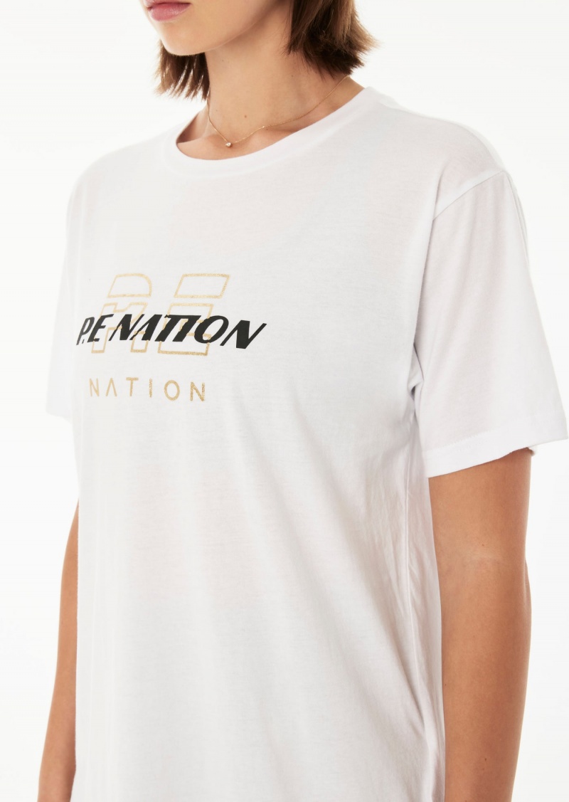 P.E Nation MIXTAPE TEE OPTIC White | CJYFUZK-87