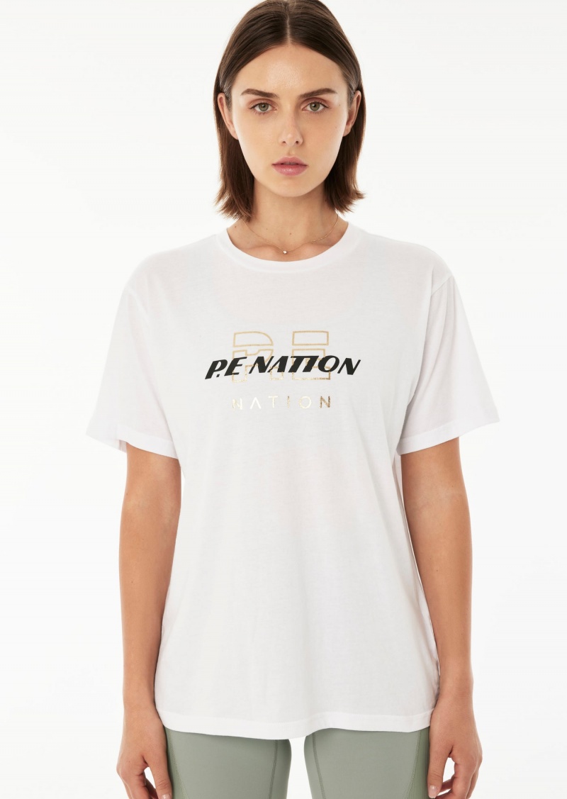 P.E Nation MIXTAPE TEE OPTIC White | CJYFUZK-87