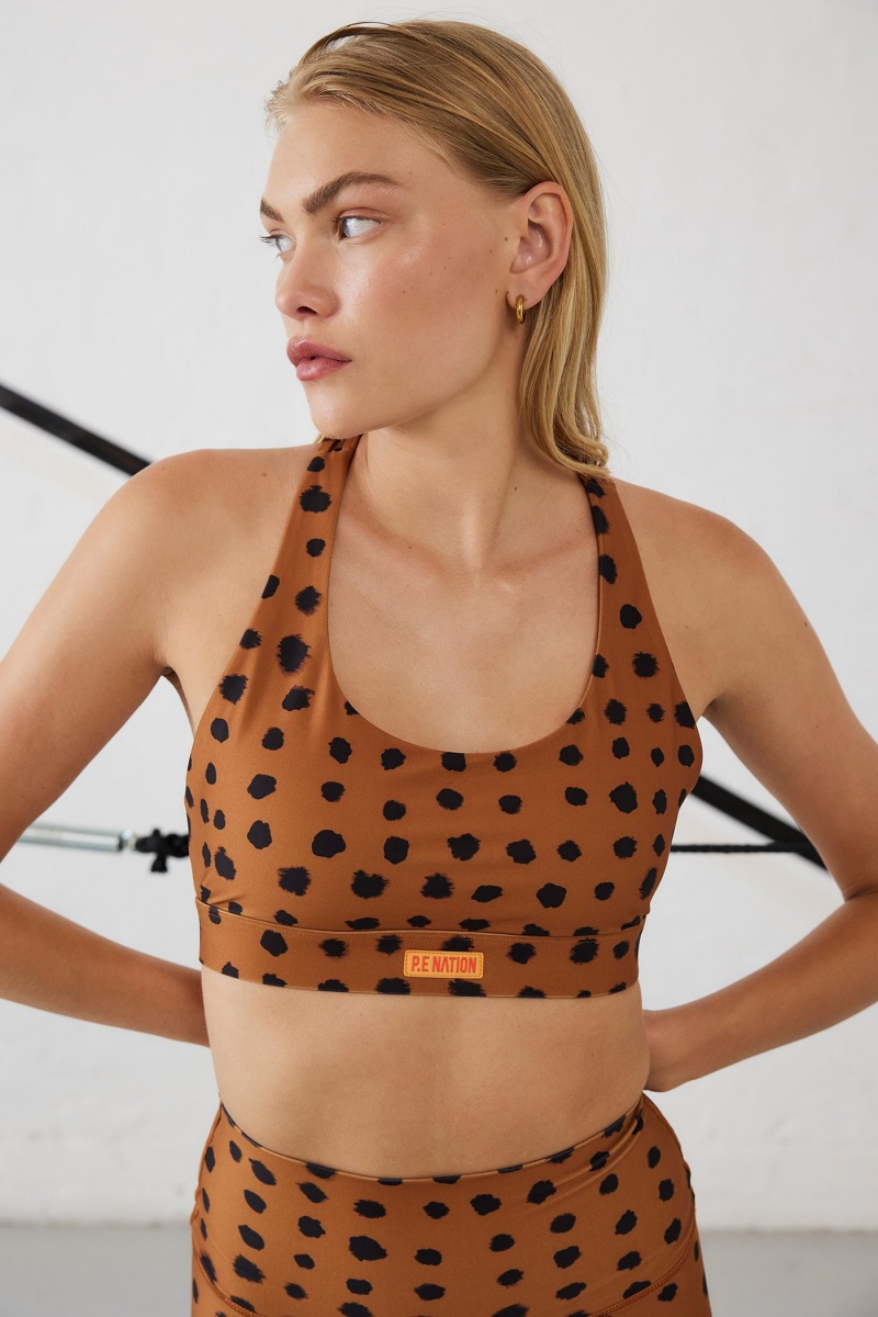 P.E Nation Monterosa Sports Bra Animal Spot | JRXQACH-26