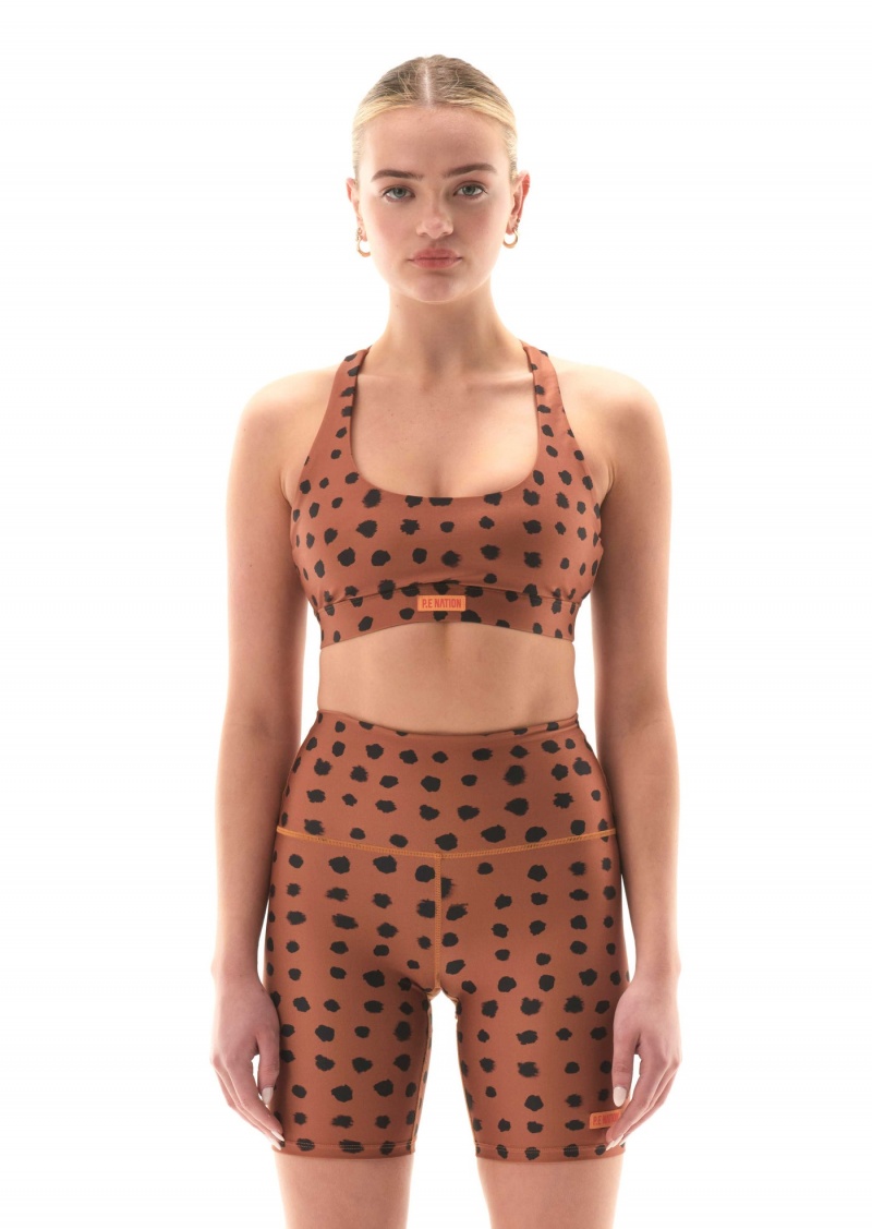 P.E Nation Monterosa Sports Bra Animal Spot | JRXQACH-26