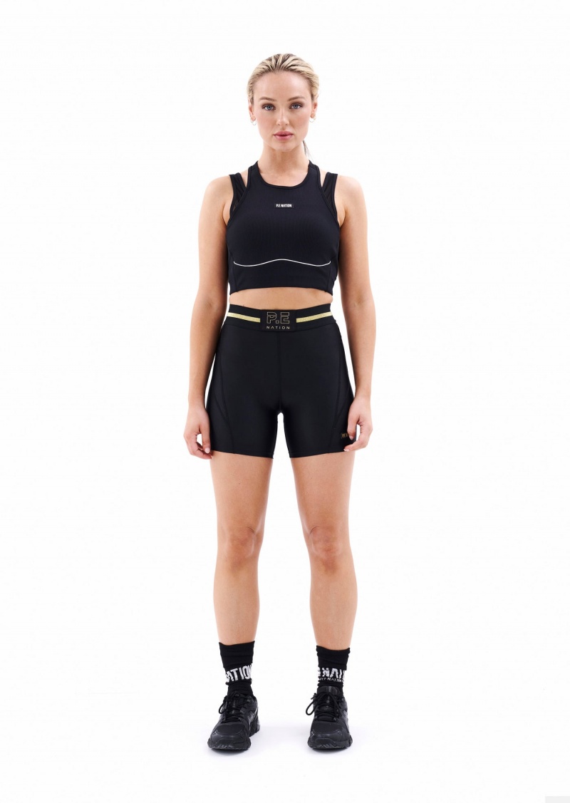 P.E Nation Phoenix Sports Bra Black | PEUJOBS-07