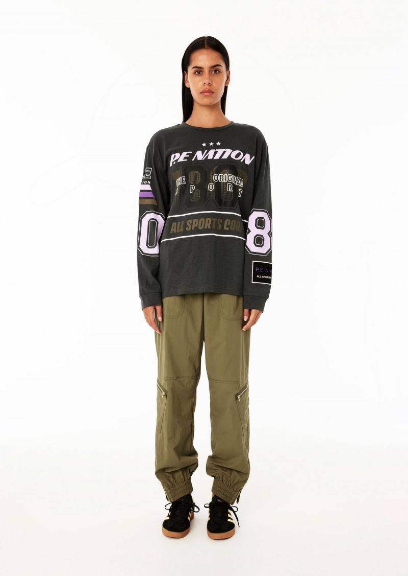 P.E Nation Pitlane Ls Tee Dark Shadow | CIAMSZK-40