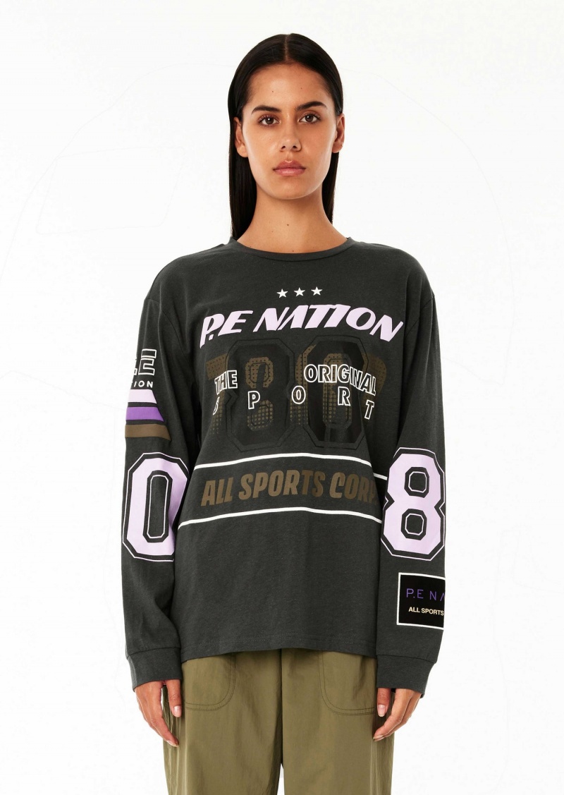 P.E Nation Pitlane Ls Tee Dark Shadow | CIAMSZK-40