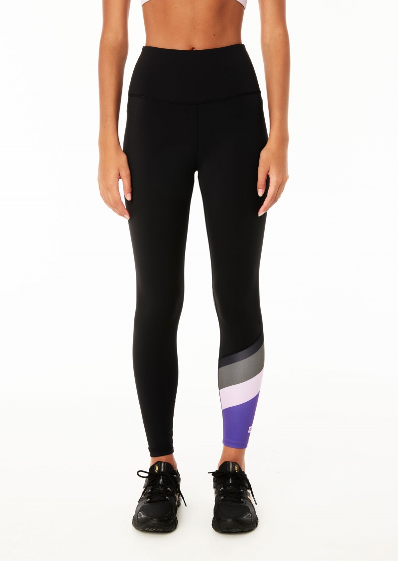 P.E Nation Pole Position 7/8 Legging Black / Royal Lilac | KTQLNWB-29