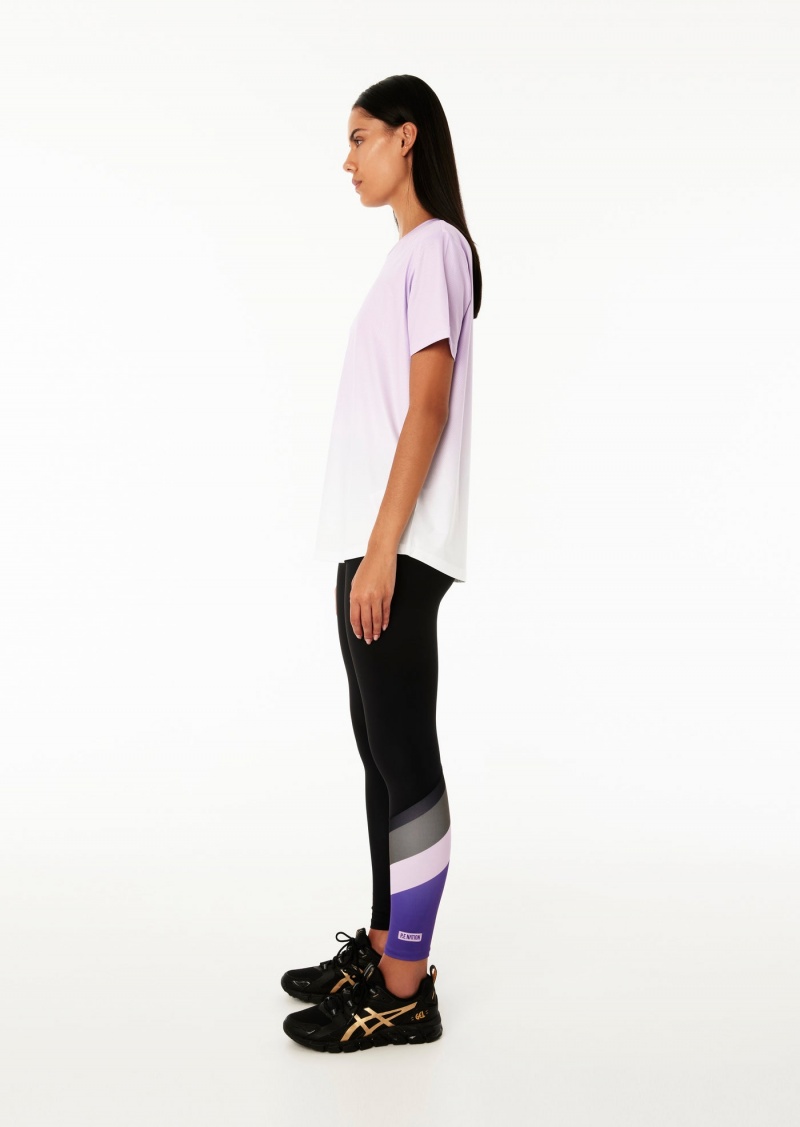 P.E Nation Pole Position 7/8 Legging Black / Royal Lilac | KTQLNWB-29