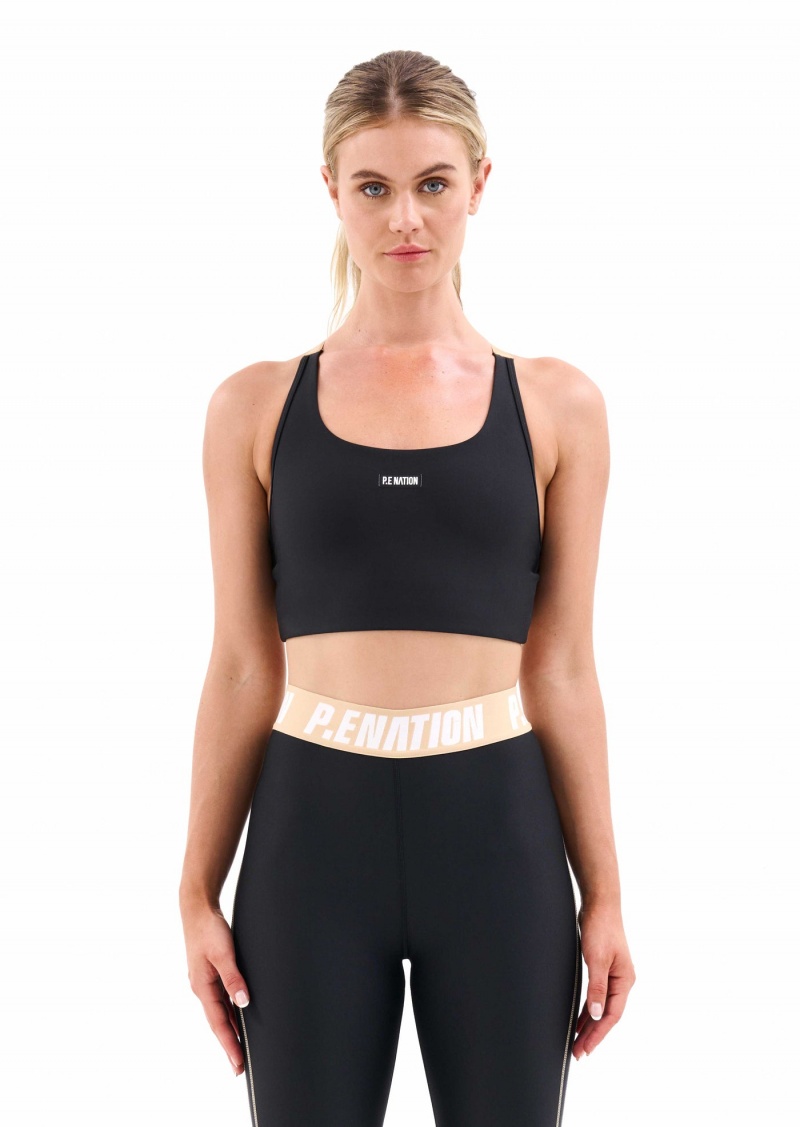 P.E Nation Reaction Sports Bra Black | NMJCDFK-70